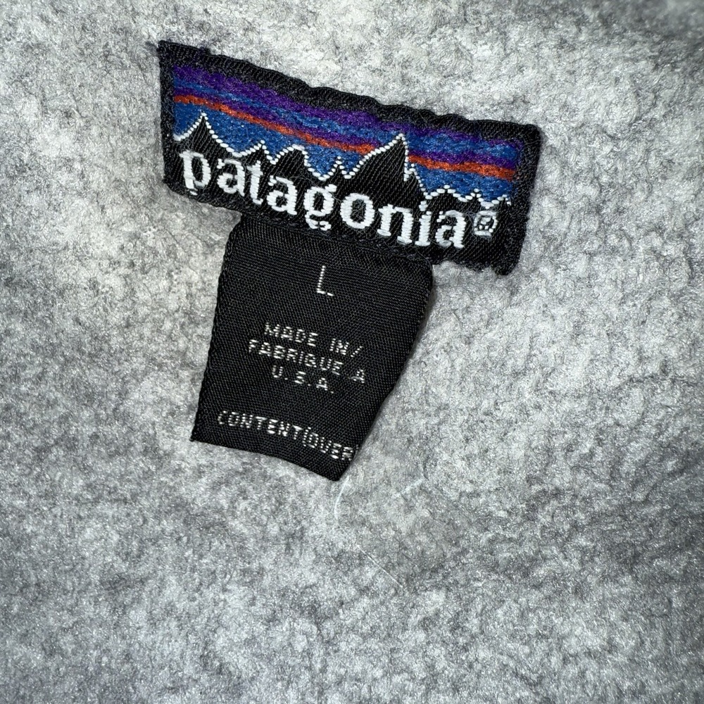 Vintage Mens Jacket 90's Patagonia Made in USA Fleece Lined Blue Size Large - Picture 13 of 15